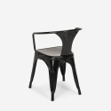 juego mesa 80 x 80 cm 4 sillas diseño industrial estilo cocina bar hustle black 