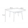 juego mesa 80 x 80 cm 4 sillas diseño industrial estilo cocina bar hustle black 