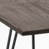 juego 4 sillas estilo mesa 80 x 80 cm diseño industrial bar cocina reims dark 