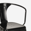 juego diseño industrial mesa 80 x 80 cm 4 sillas estilo Lix cocina bar reims 