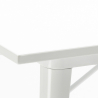 juego cocina restaurante estilo industrial mesa acero 80 x 80 cm 4 sillas century white Compra