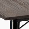 juego industrial mesa cocina 80 x 80 cm 4 sillas Lix madera metal hustle wood black 