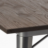 juego cocina industrial mesa 80 x 80 cm 4 sillas Lix madera metal hustle wood 
