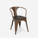 juego industrial mesa cocina 80 x 80 cm 4 sillas madera metal hustle wood black 