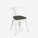 juego industrial mesa 80 x 80 cm 4 sillas estilo Lix madera acero cocina century wood black 