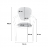 Juego mesa redonda beige 80 cm 2 sillas diseño moderno exterior Valet 