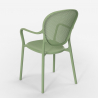 Juego mesa redonda beige 80 cm 2 sillas diseño moderno exterior Valet 
