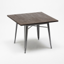conjunto mesa cocina 80 x 80 cm 4 sillas Lix madera industrial hustle top light Características