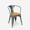 conjunto mesa industrial cocina 80 x 80 cm 4 sillas estilo madera hustle white top light Precio