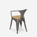 conjunto mesa industrial cocina 80 x 80 cm 4 sillas estilo madera hustle white top light 