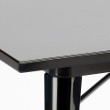 conjunto mesa cocina metal negro 80 x 80 cm 4 sillas Lix century black top light Medidas