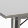 conjunto mesa industrial 80 x 80 cm 4 sillas madera metal century top light Medidas