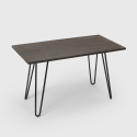 conjunto de mesa 120 x 60 cm 4 sillas madera industrial comedor wismar wood 