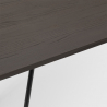 conjunto de mesa 120 x 60 cm 4 sillas madera industrial comedor wismar wood 