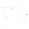 conjunto de mesa 120 x 60 cm 4 sillas madera industrial comedor wismar wood 