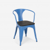conjunto 4 sillas mesa madera 120 x 60 cm industrial comedor caster wood 