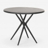 Juego 2 sillas diseño moderno mesa redonda negro 80 cm Gianum Dark Compra