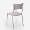 Juego 2 sillas polipropileno mesa redonda 80 cm diseño beige Aminos 