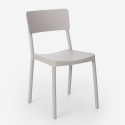 Juego 2 sillas mesa cuadrada beige 70 x 70 cm polipropileno diseño Regas 