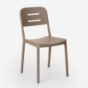 Juego 2 sillas polipropileno diseño mesa redonda 80 cm Ipsum 