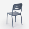 Juego 2 sillas diseño moderno mesa cuadrada 70 x 70 cm negro Larum Dark 