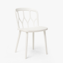 Juego 2 sillas polipropileno diseño mesa 80 cm redonda beige Kento Elección