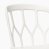 Juego 2 sillas polipropileno diseño mesa 80 cm redonda beige Kento Características