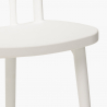 Juego 2 sillas polipropileno diseño mesa 80 cm redonda beige Kento Medidas