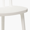 Juego 2 sillas diseño polipropileno mesa cuadrada 70 x 70 cm beige Saiku Medidas