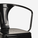 juego mesa alta negro 60 x 60 cm 4 taburetes metal bar cocina bucket black 