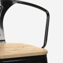 juego bar cocina industrial mesa 60 x 60 cm 4 taburetes bucket top light 
