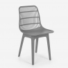 Juego 2 sillas diseño moderno mesa redonda beige 80 cm exterior Bardus 