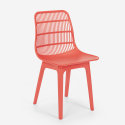 Juego 2 sillas polipropileno mesa cuadrada beige 70 x 70 cm diseño Cevis 