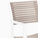 Juego mesa redonda 80 cm beige 2 sillas polipropileno diseño Fisher Elección