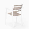 Juego mesa redonda 80 cm beige 2 sillas polipropileno diseño Fisher Stock