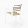 Juego 2 sillas mesa beige cuadrada 70 x 70 cm polipropileno exterior Clue Catálogo