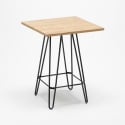 juego bar cocina 4 taburetes industrial mesa madera 60 x 60 cm mason 