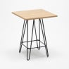 juego bar cocina 4 taburetes industrial mesa madera 60 x 60 cm mason 