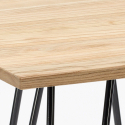 juego 4 taburetes Lix mesa industrial madera metal 60 x 60 cm mason wood 