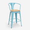juego bar cocina mesa alta 60 x 60 cm 4 taburetes mason top light 
