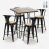 juego bar cocina 4 taburetes mesa alta 60 x 60 mason noix top light Rebajas