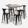 juego bar cocina 4 taburetes mesa alta 60 x 60 mason noix top light Modelo
