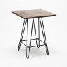 juego bar cocina 4 taburetes mesa alta 60 x 60 mason noix top light 