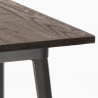 juego mesa alta madera 60 x 60 cm 4 taburetes Lix industrial metal bruck 