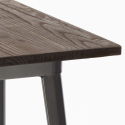 juego mesa bar alto 60 x 60 cm 4 taburetes Lix madera industrial bent Stock