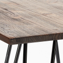juego mesa industrial 60 x 60 cm 4 taburetes Lix madera metal oudin noix Stock