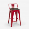 juego bar cocina mesa alta metal 60 x 60 cm 4 taburetes madera buch 