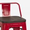 juego bar cocina mesa alta metal 60 x 60 cm 4 taburetes madera buch 