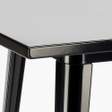 set 4 taburetes industriales mesa de centro metal negro 60 x 60 cm buch black 