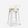 conjunto bar 4 taburetes industriales mesa 60 x 60 cm blanco bucket steel white Medidas
